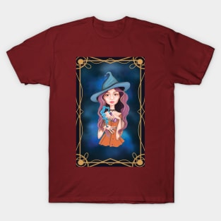 Purple hair aquarius witch T-Shirt